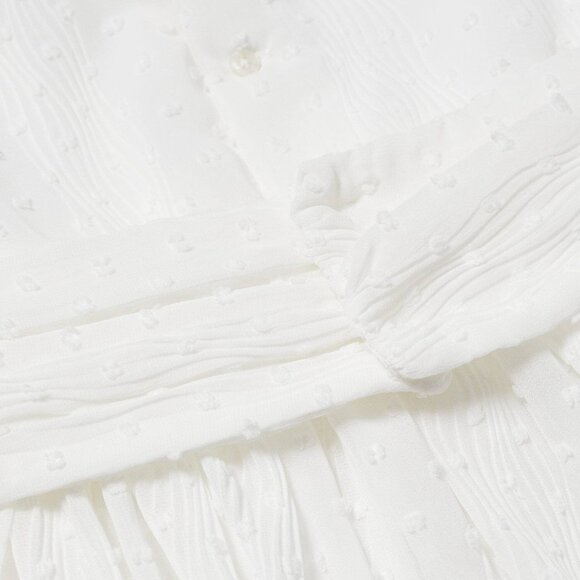 NWT Mango Plumeti Dress - White - Picture 4 of 7